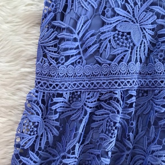 ANTONIO MELANI Luna Lace Midi Dress Periwinkle NWT Size 2 - Picture 8 of 15